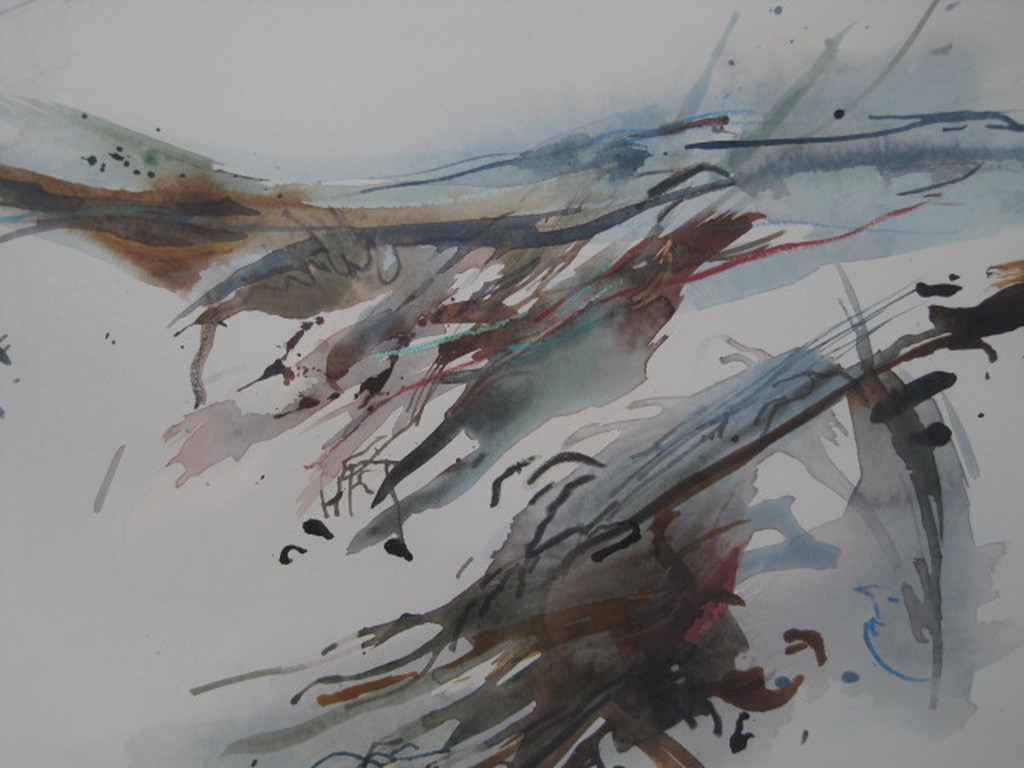 Norman Perryman (1933-) aquarel "Kinetische Compositie" gesigneerd 1988 kopen? Bied vanaf 1!