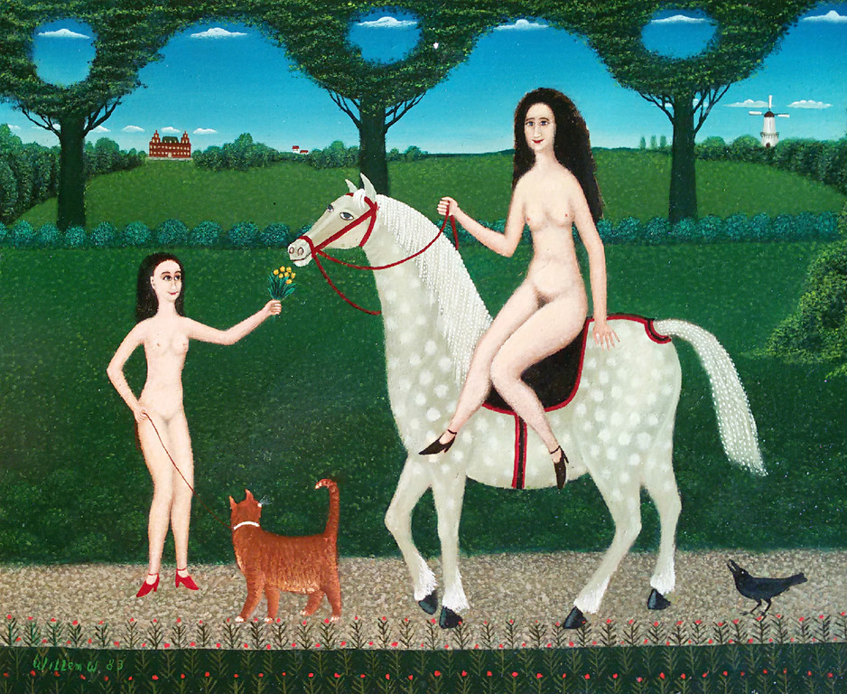 Willem Westbroek - Naakte dames, olieverf op doek (ingelijst) verkocht voor € 950!