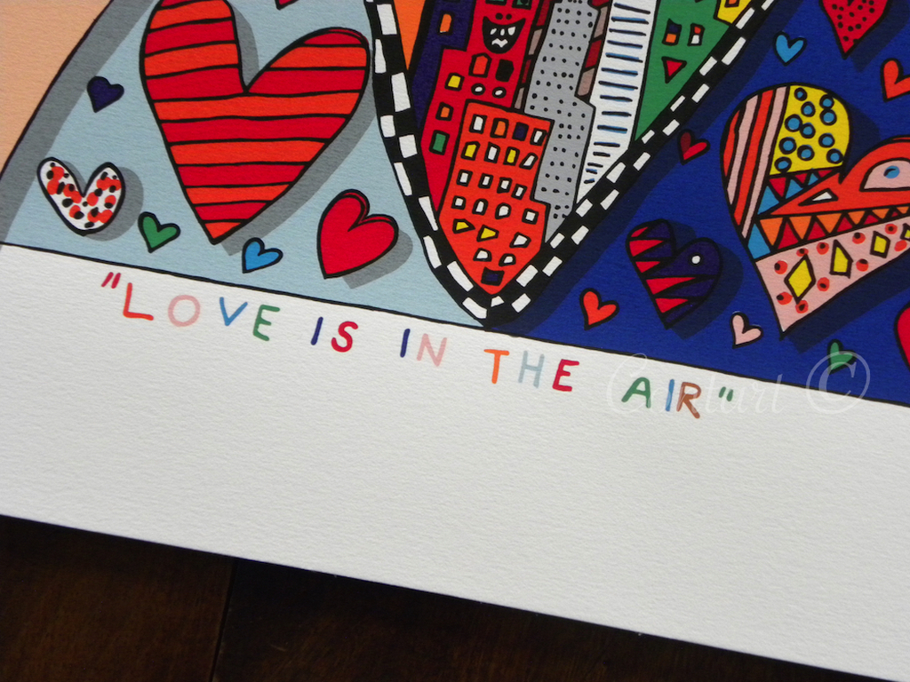 'Love is in the air' - handgesigneerde kleurenlithografie - 1989 kopen? Bied vanaf 200!