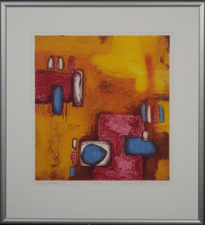 Hans Heijman: Ets, Het vermoeden II - Ingelijst verkocht voor € 40!