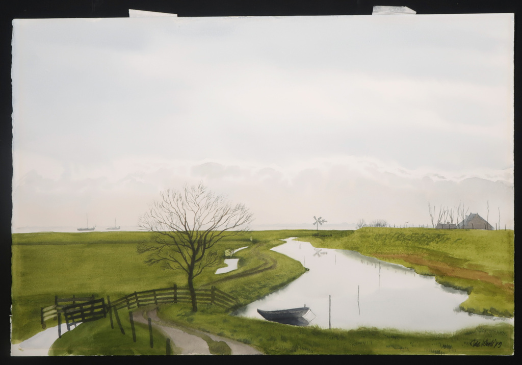 Thomas de Klerk: Aquarel, Schellinkhout kopen? Bied vanaf 20!