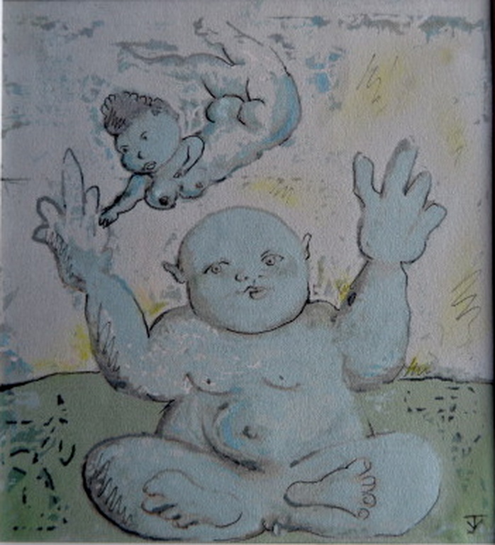 Jef van Tuerenhout - ‘What is on your mind’- Kleurenlitho -gesigneerd -ingelijst kopen? Bied vanaf 1!