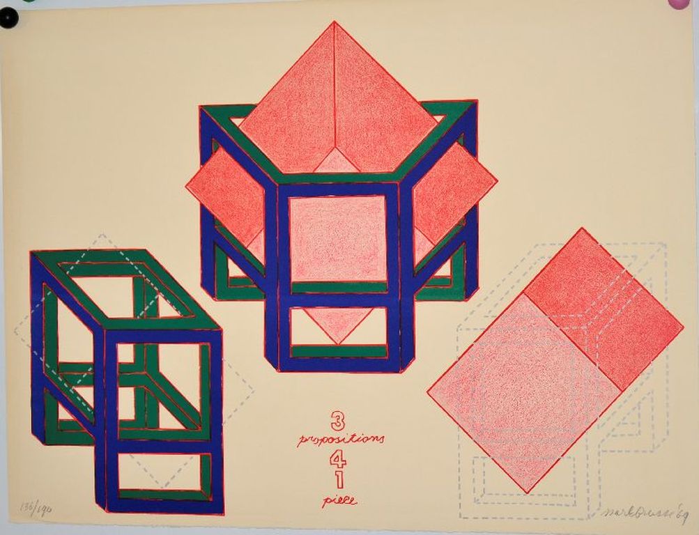 Mark Brusse: '3 propositions 4 1 piece', Prent 190 verkocht voor € 50!
