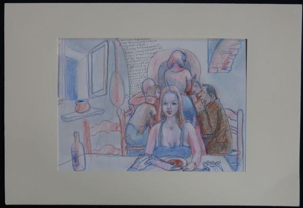 Bart van Hoek: Drie potloodtekeningen, o.a. Gaat u weg alstublieft kopen? Bied vanaf 1!