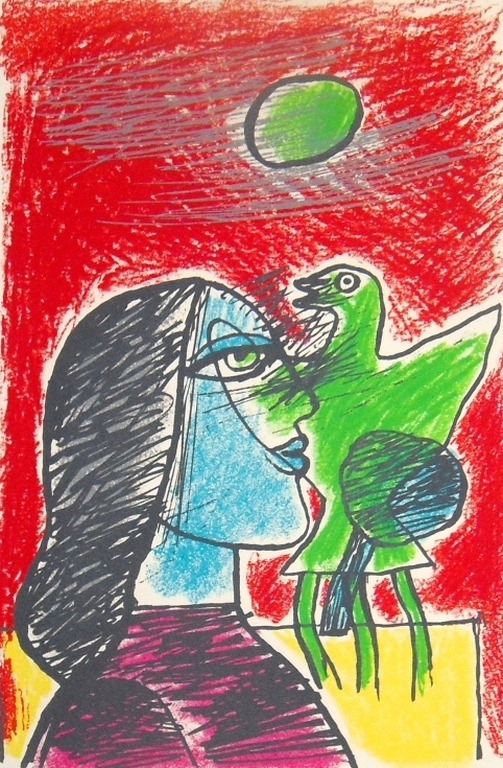 Corneille : Vrouw in rood kopen? Bied vanaf 1!