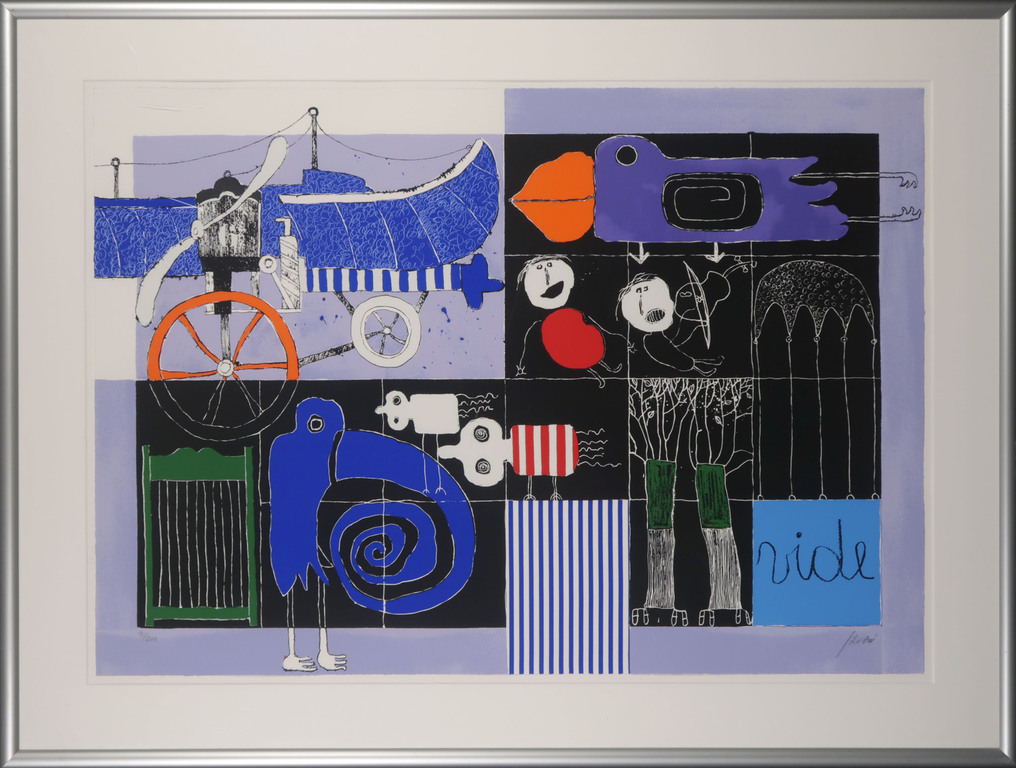 Christian Silvain: Zeefdruk, The Blind Bird - Ingelijst (Groot) kopen? Bied vanaf 50!