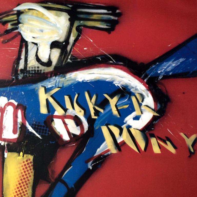 Herman Brood, zeefdruk, Kick y'r pony (groot) kopen? Bied vanaf 350!