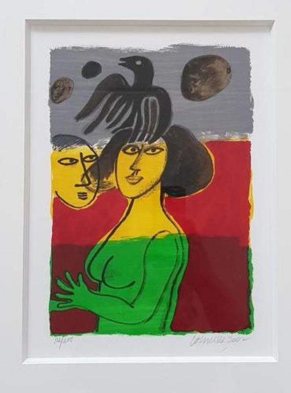 Corneille - ingelijste zeefdruk op papier - 2002 - gesigneerd  kopen? Bied vanaf 1!