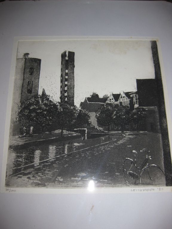 Aparte ets in lijst - gesigneerd en oplage - onleesbaar kopen? Bied vanaf 15!