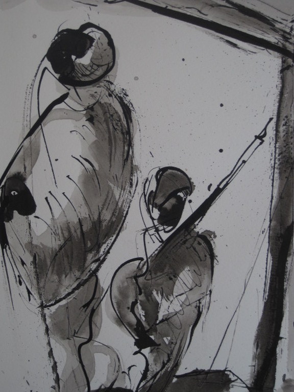 Zeldzaam zwartInkt " Aquarel Quintus Jan Telting 1931-2003 gesigneerd kopen? Bied vanaf 1!