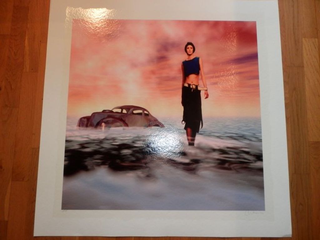 ARTURO Zeer Grote Giclee 90x90 VROUW IN DE BRANDING  Handgesigneerd kopen? Bied vanaf 1!