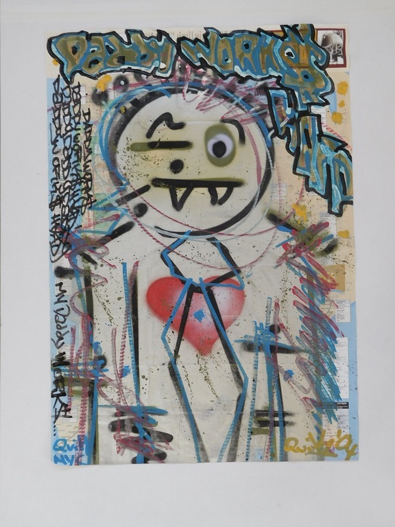 Quik Lin Felton, "My Daddy works", Gem. techniek (graffiti) op kaart NYC, 2004 kopen? Bied vanaf 750!
