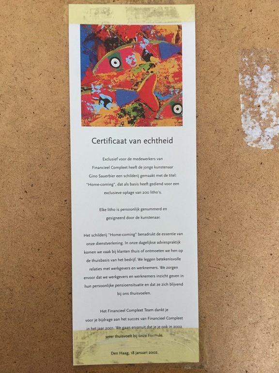 Schilderij/Litho Gino Sauerbier met certificaat van echtheid kopen? Bied vanaf 125!