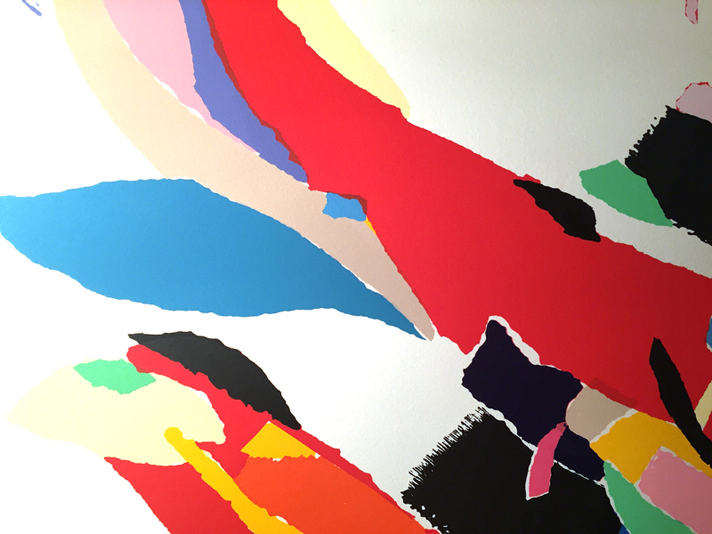 Gerard 't Hart - Gescheurd papier - Gesigneerde zeefdruk - A/P - 1992 kopen? Bied vanaf 35!