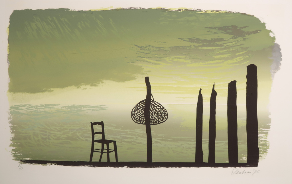 Wally Elenbaas: Litho, Z.T. Strandscene verkocht voor € 50!