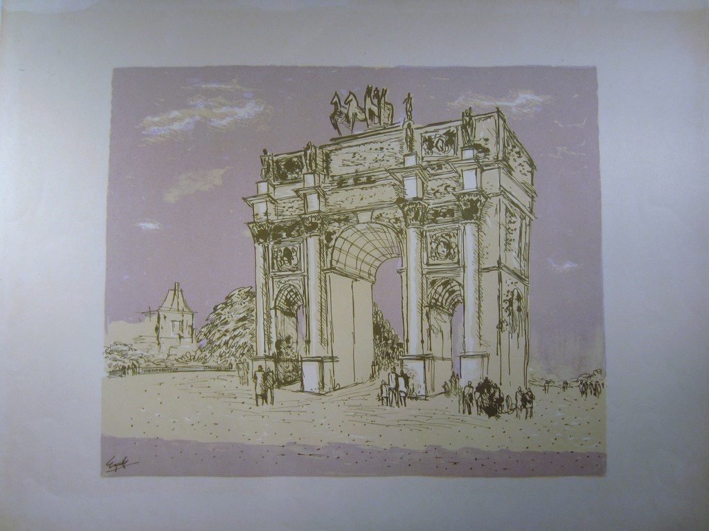 Charles Eyck - Litho Arc du Carrousel - 1947 kopen? Bied vanaf 50!