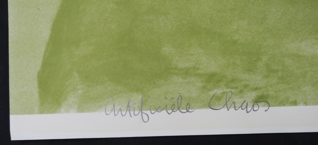 Ad Gerritsen: Zeefdruk, Artificiele Chaos (groen) kopen? Bied vanaf 20!