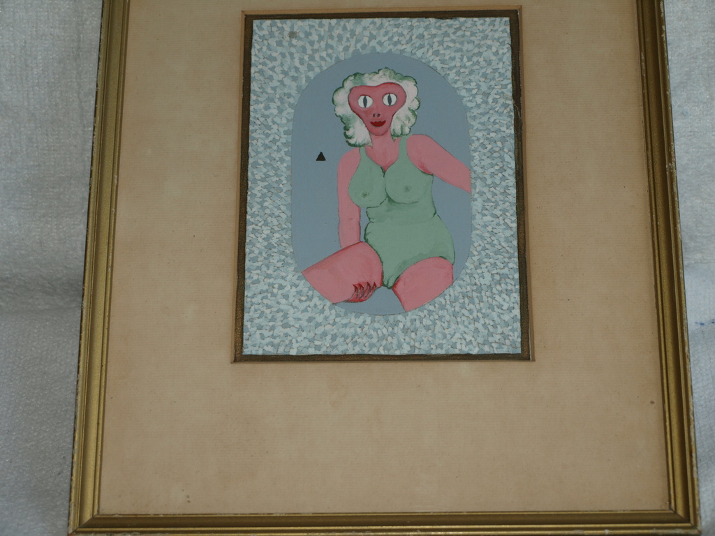 Anton Ruytenbeek  – Gouache – Vrouw in badpak – Gesigneerd & ingelijst – 1973 kopen? Bied vanaf 1!