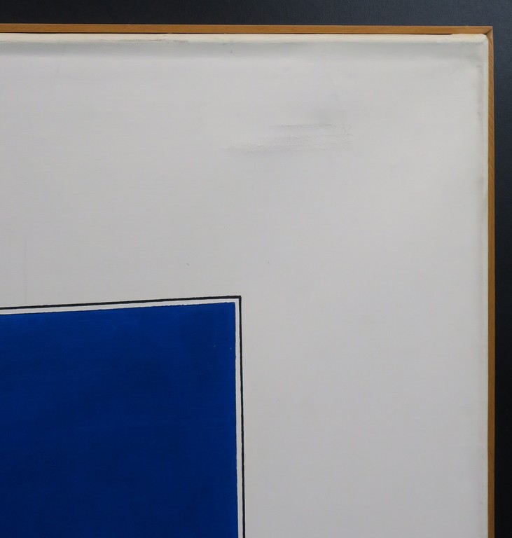 Wim Smits: Acryl op doek, Z.T. geometrische kleurvlakken - Ingelijst (groot) kopen? Bied vanaf 125!