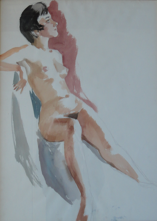 Flip Hamers, aquarel, portret van naakte vrouw kopen? Bied vanaf 1!