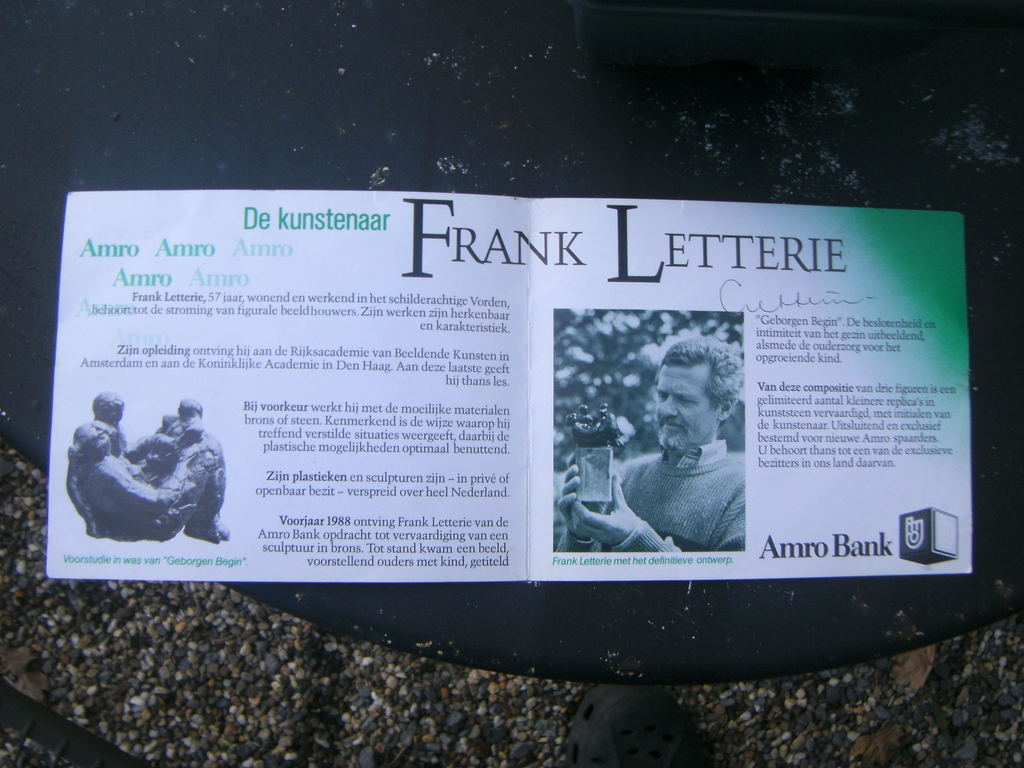 Frank Letterie Geborgen begin 1988 sculptuur in brons kopen? Bied vanaf 50!