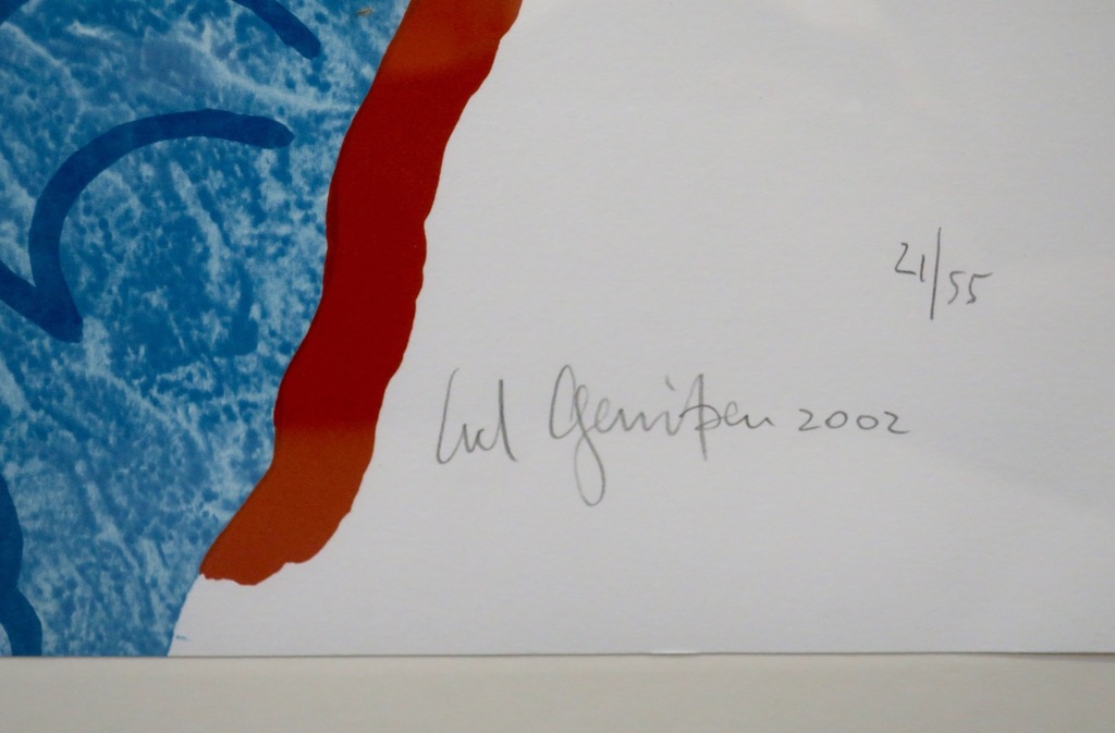 Ad Gerritsen: Zeefdruk, Slapende vrouw - Ingelijst kopen? Bied vanaf 50!