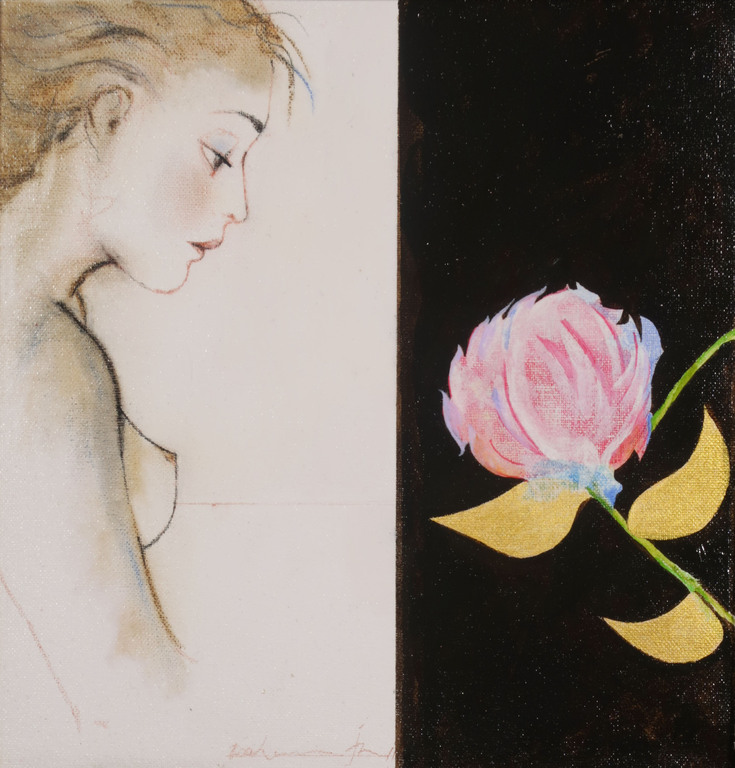 Herman Jan Bosch: Gemengde techniek op doek, Love in the morning - Ingelijst kopen? Bied vanaf 40!