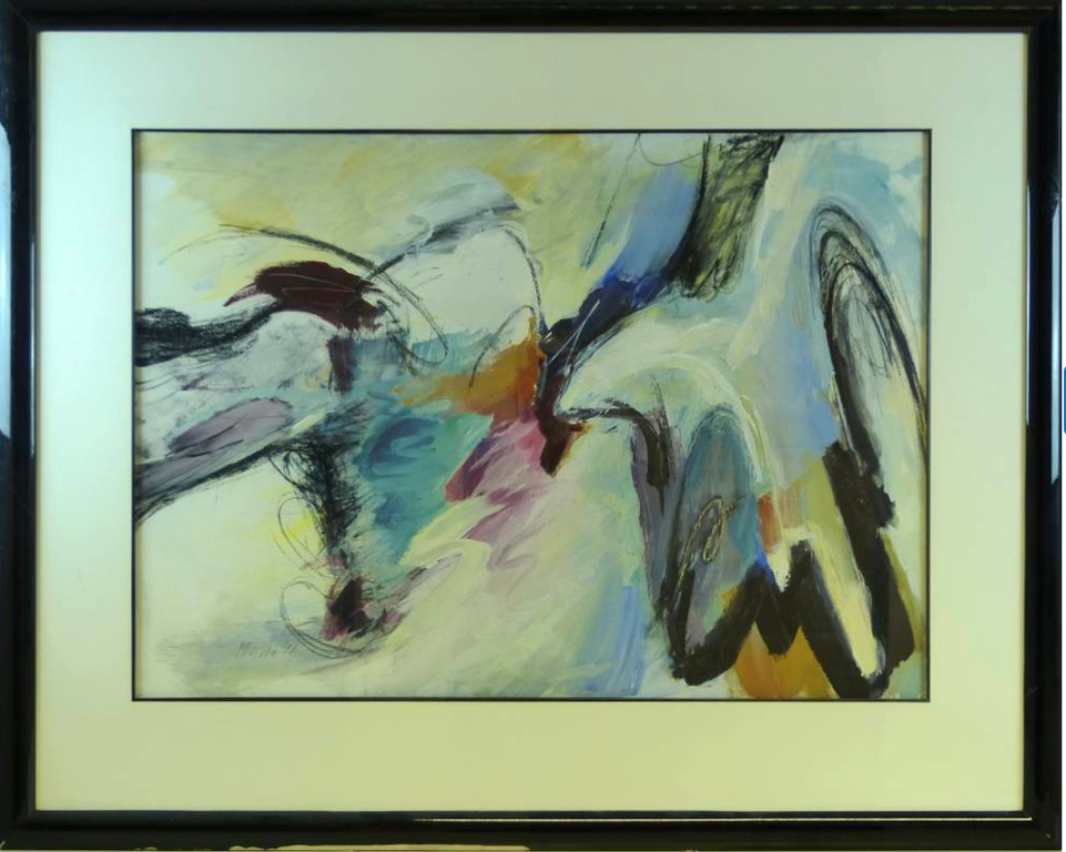 Laatste keer!! Maddy Rive: Gemengde Techniek, Ingelijst - Groot werk kopen? Bied vanaf 109!