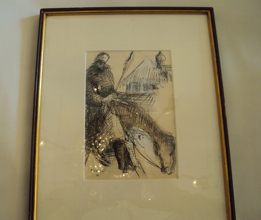 Jeanot Burgi (1939-2011) , gemengde techniek, ruiter en paard kopen? Bied vanaf 30!