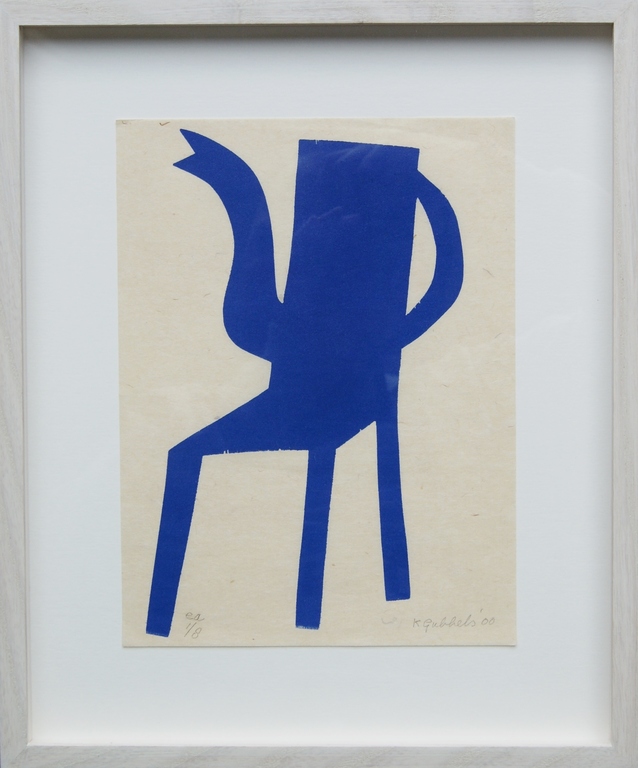 Klaas Gubbels gesigneerde houtdruk - oplage 8 ex. kopen? Bied vanaf 350!