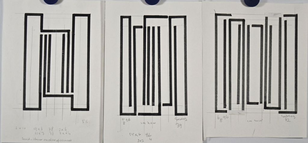 Siep van den Berg: Drie tekeningen. verkocht voor € 81!