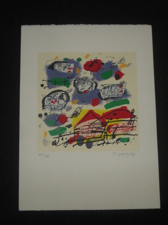 Kees Salentijn (1947-)litho "Hollands landschap" kleine oplage!! 21/25 gesignee  kopen? Bied vanaf 1!