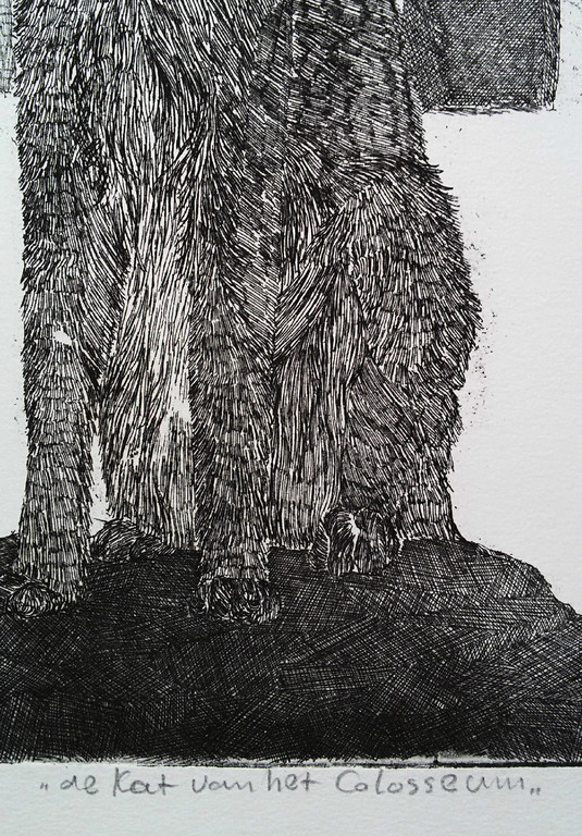 Joost Minnigh - De Kat van het Colosseum, ets kopen? Bied vanaf 40!