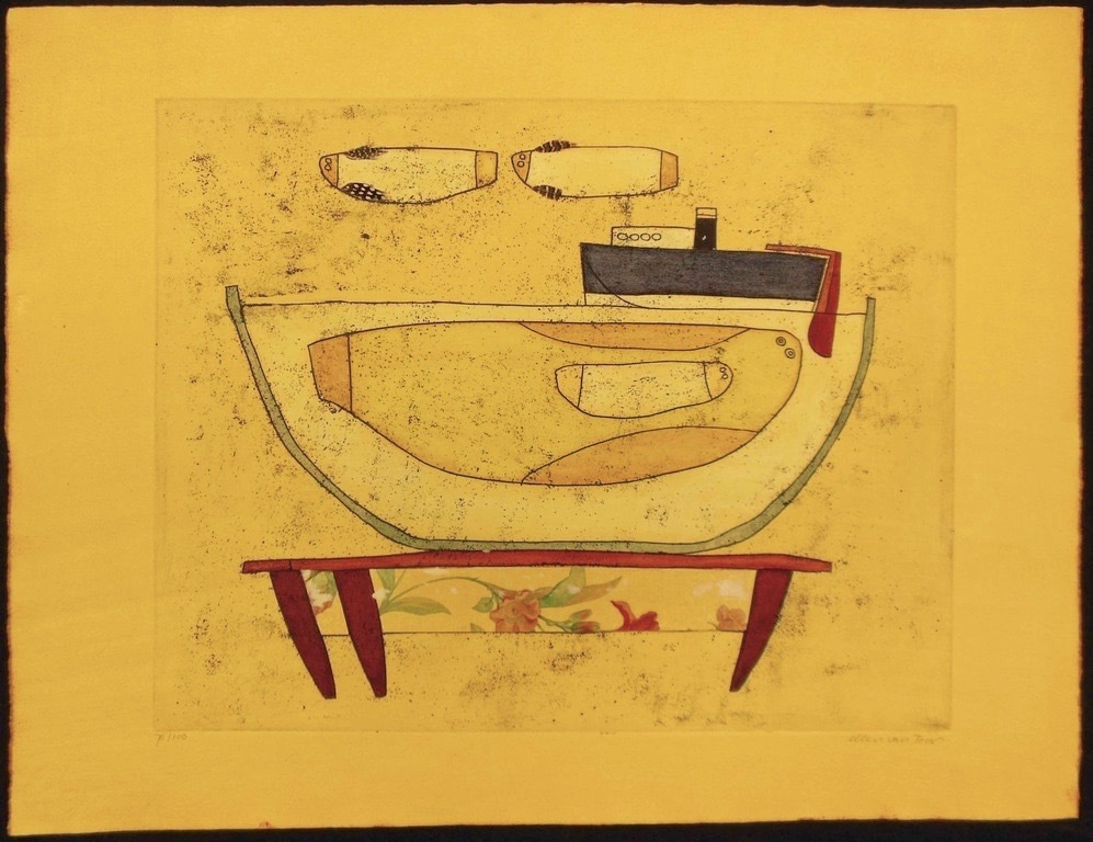 Ellen van Toor: Ets en collage, Ruimte van een beperking kopen? Bied vanaf 1!