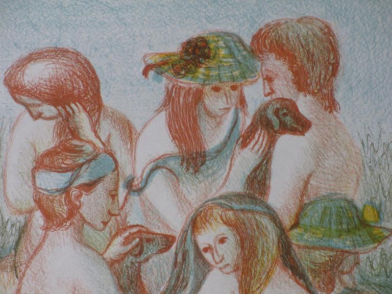 Kees Andrea, De baadsters, Kleurenlitho kopen? Bied vanaf 35!