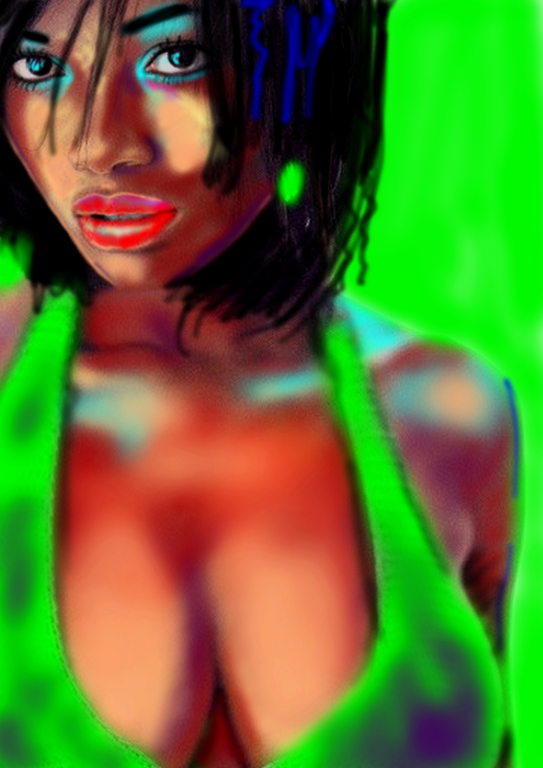 Peter Klashorst - Gesigneerde offsetdruk op katoen: Pop Art African Woman kopen? Bied vanaf 1!