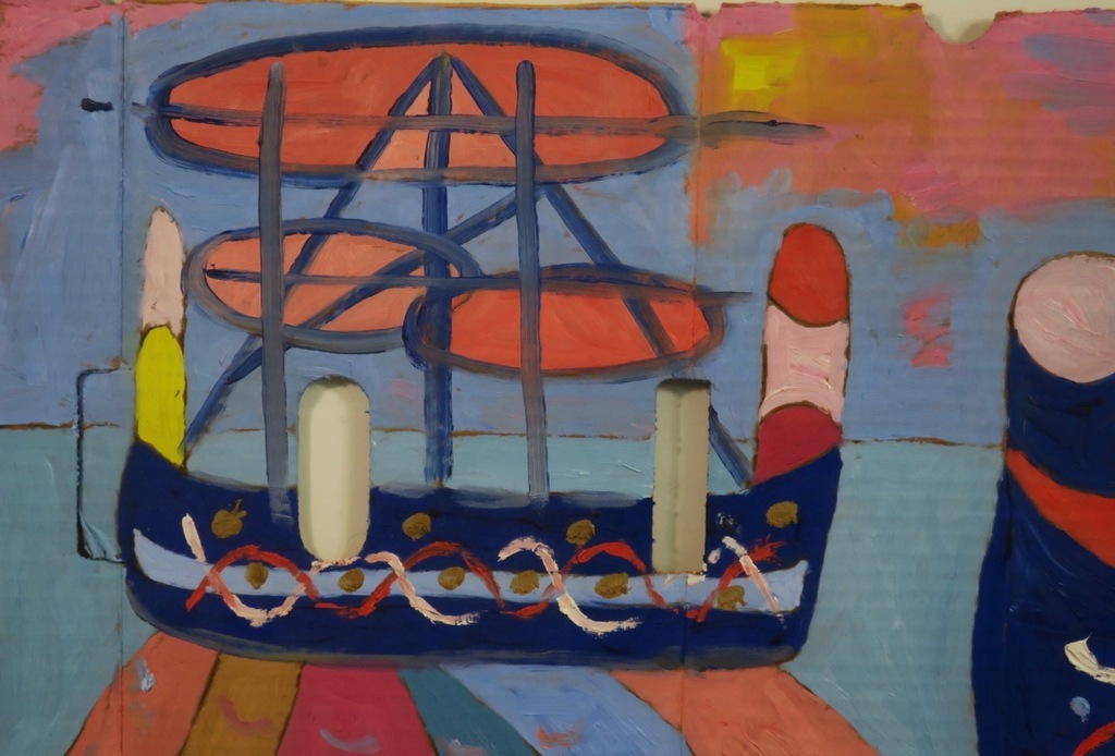 Meertje Kaal: Olieverf op Karton, Het schip II - Ingelijst (Groot) kopen? Bied vanaf 1!