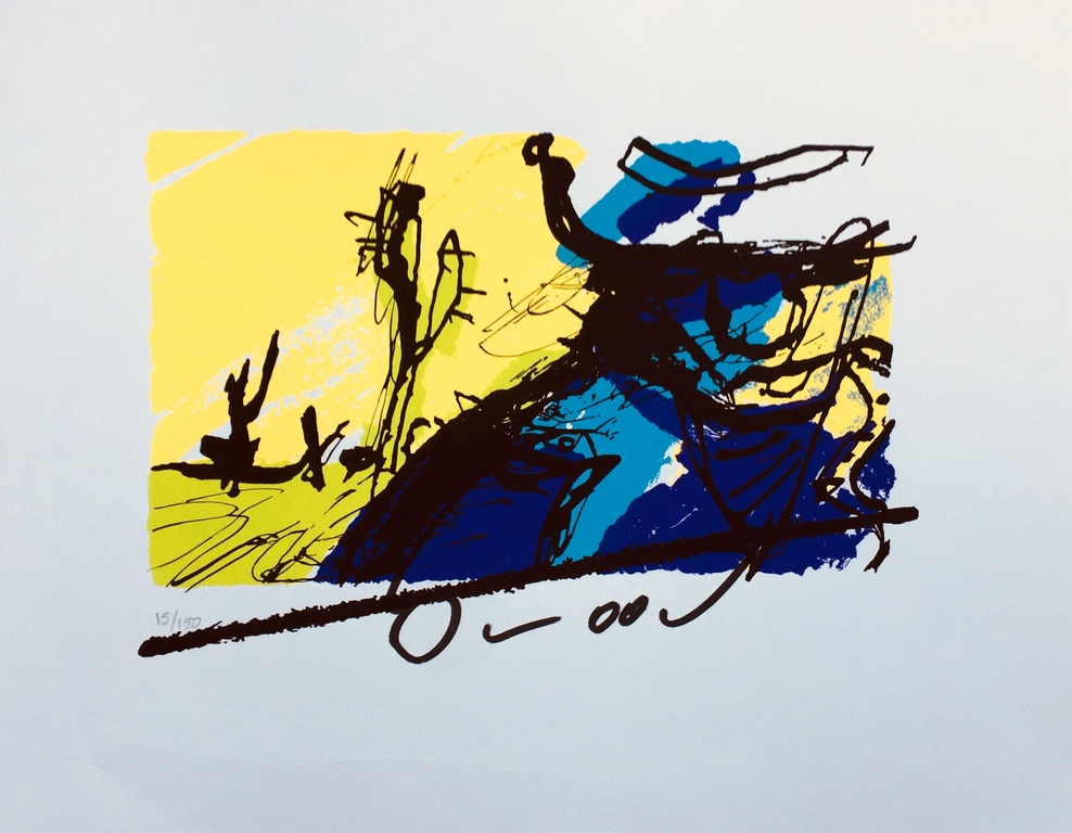 Herman Brood - Originele hand gesigneerde kleurenzeefdruk - Bono (U2) kopen? Bied vanaf 1!