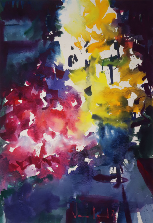 Walter van Oel: Aquarel, Z.T. (Groot) verkocht voor € 80!