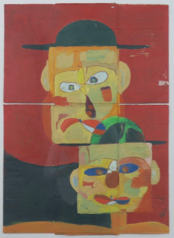 Meertje Kaal: Acryl op papier, ... Met vriend - Ingelijst (Groot) kopen? Bied vanaf 1!