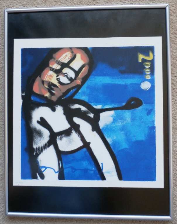 Herman Brood, ingelijste  zeefdruk: Golfer kopen? Bied vanaf 199!