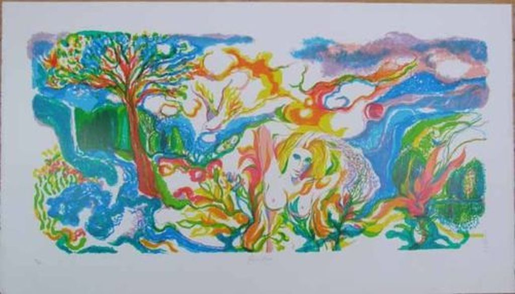 Ronald Julius Christensen - Passion Flower - Lithografie - Handgesigneerd - 1980 kopen? Bied vanaf 50!