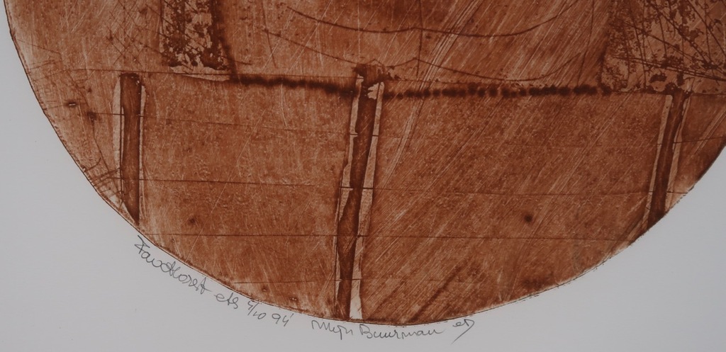 Frits Anton van der Horst: Ets, Mijn buurman - Ingelijst kopen? Bied vanaf 1!