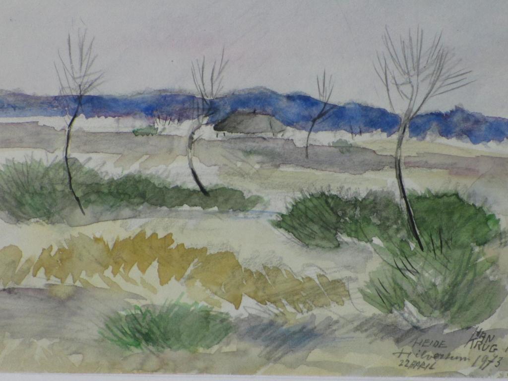 Han Krug, Heide bij Hilversum, Aquarel 1973 kopen? Bied vanaf 1!