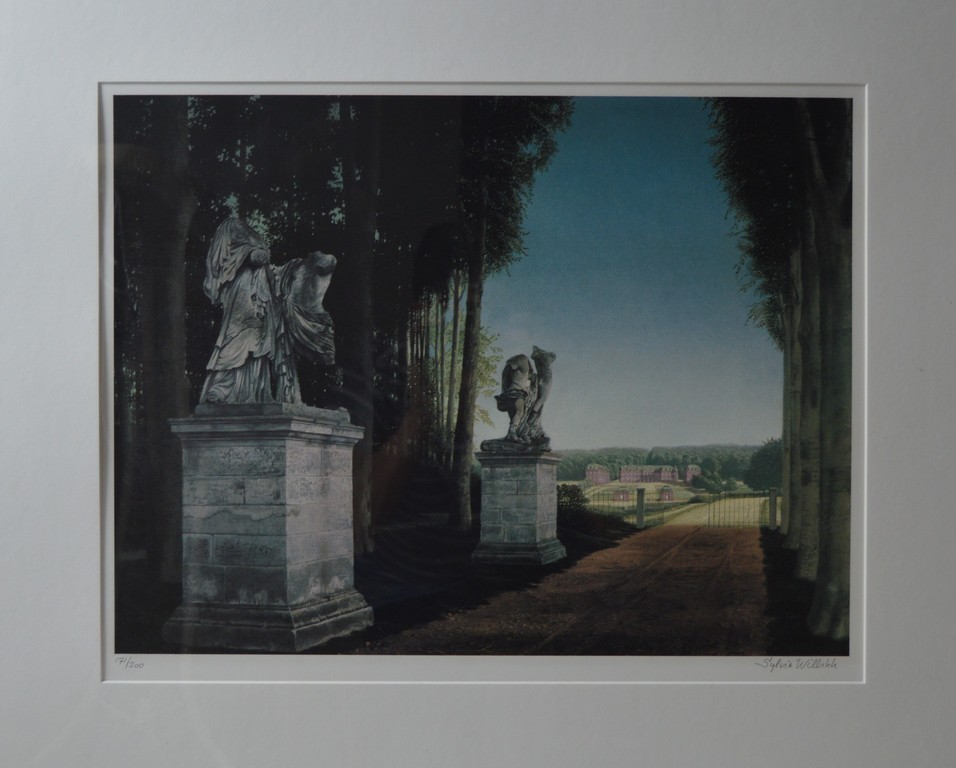 Carel Willink - Carel Willink: Zeefdruk - Gezicht op Château Dampierre - opl. 200 ex. kopen? Bied vanaf 239!