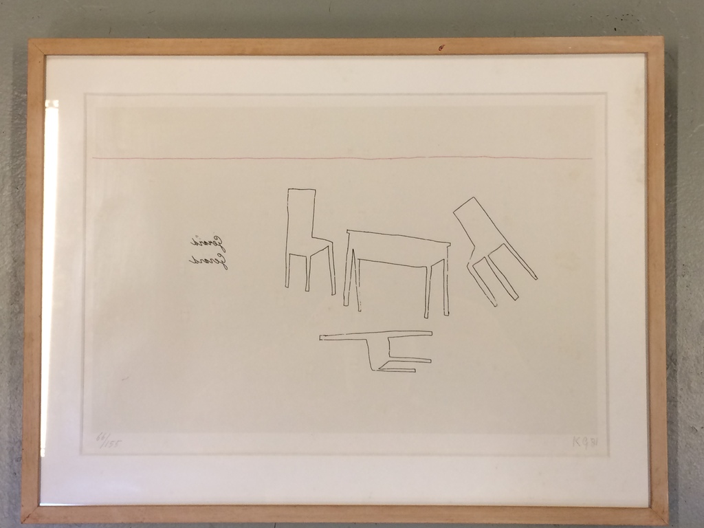 Gesigneerde (monogram) en genummerde zeefdruk van Klaas Gubbels uit 1981.  kopen? Bied vanaf 95!