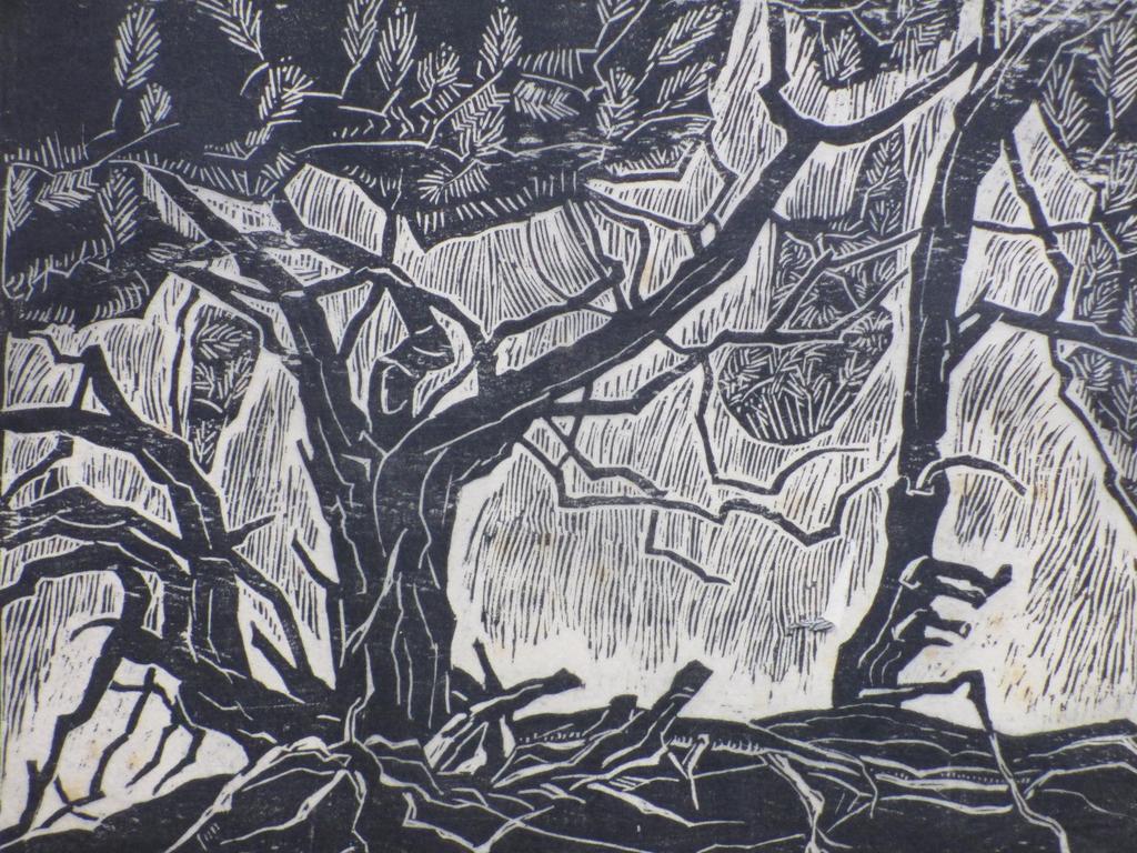 Edith Pijpers, Oude Boomen, Houtsnede kopen? Bied vanaf 40!