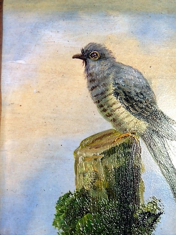 Onbekende kunstenaar, olieverf op paneel, pendant 2 vogels kopen? Bied vanaf 50!