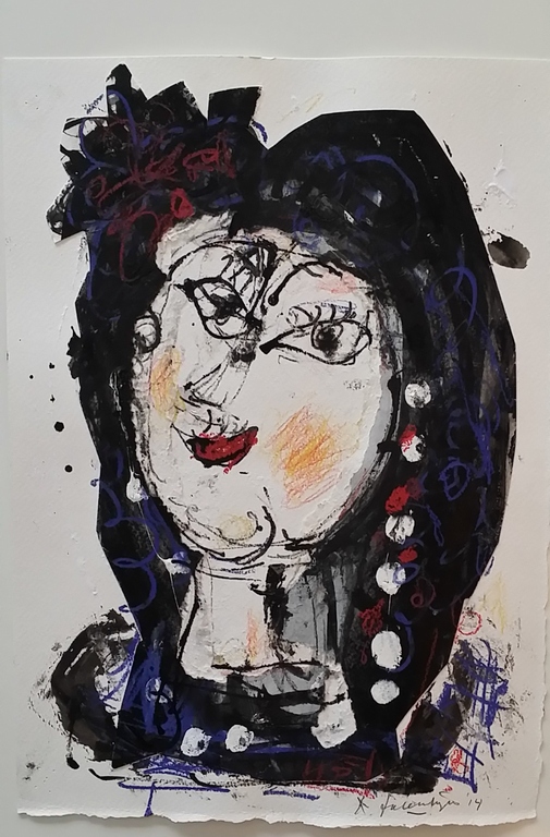 Kees Salentijn - Gouache - collage op papier kopen? Bied vanaf 120!