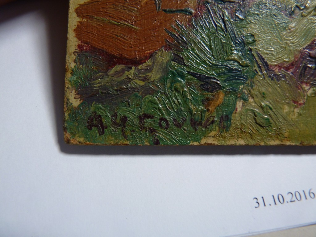 A.H. Gouwe, Mooi berggezicht, grootte zonder lijst 22 x 17 cm kopen? Bied vanaf 100!